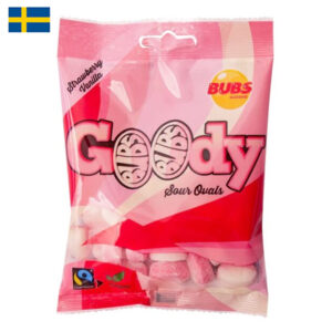 BUBS Godis Goody Sour Ovals Strawberry Vanilla