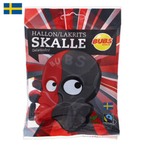 BUBS Godis Skalle Hallon/Lakrits