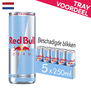5X Red Bull Zero (Beschadigd)